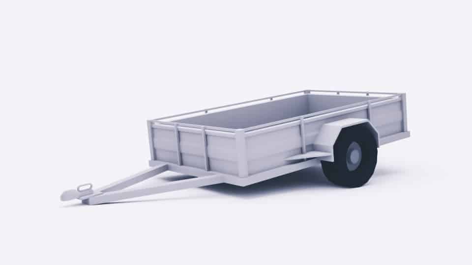A render of a car trailer.